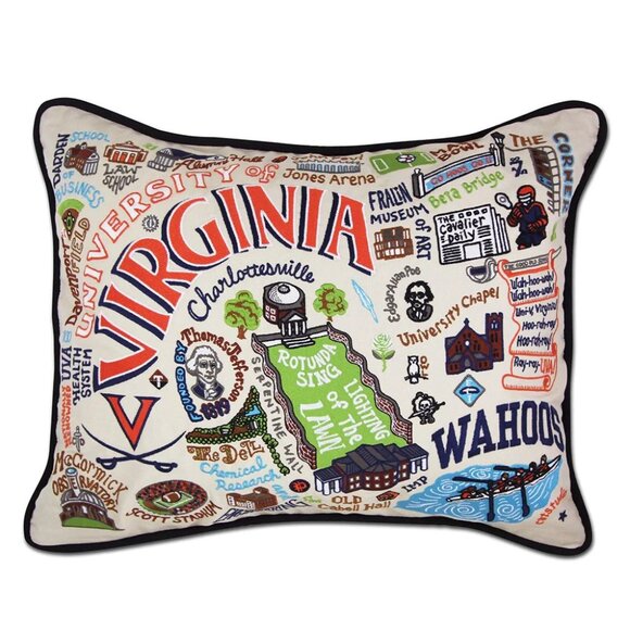 NEW NWT University of Virginia UVA Pillow by Catstudio $216 - Picture 1 of 7